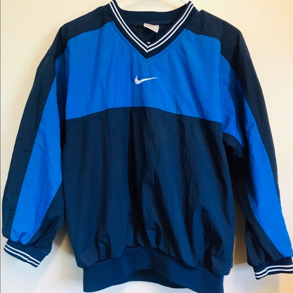 Nike Other - Nike Windbreaker V-Neck Pullover Blue Size 14-16